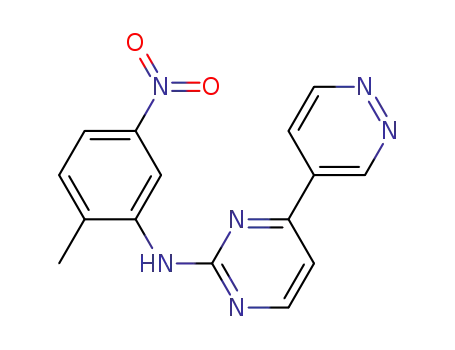 Molecular Structure of 641615-44-3 (1-methyl-4-nitro-2-[4-(4-pyridazinyl)pyrimidin-2-ylamino]benzene)
