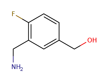 Molecular Structure of 771573-09-2 (Benzenemethanol, 3-(aminomethyl)-4-fluoro- (9CI))