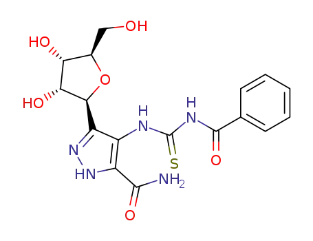4-((N-benzoylthiocarbamoyl)amino)-3-(β-D-ribofuranosyl)pyrazole-5-carboxamide
