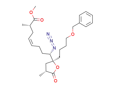 (Z)-(2S,8S)-8-Azido-8-[(2S,4R)-2-(4-benzyloxy-butyl)-4-methyl-5-oxo-tetrahydro-furan-2-yl]-2-methyl-oct-4-enoic acid methyl ester