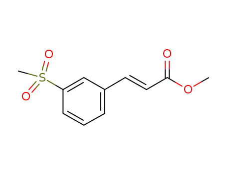 Molecular Structure of 737826-61-8 (2-Propenoic acid, 3-[3-(methylsulfonyl)phenyl]-, methyl ester, (2E)-)