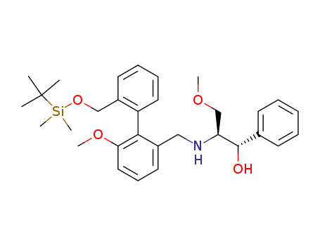 (1S,2S)-2-{[2'-(tert-Butyl-dimethyl-silanyloxymethyl)-6-methoxy-biphenyl-2-ylmethyl]-amino}-3-methoxy-1-phenyl-propan-1-ol