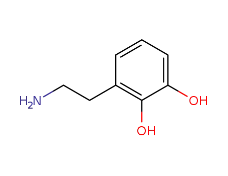 Molecular Structure of 579-59-9 (3-(2-Aminoethyl)benzene-1,2-diol)