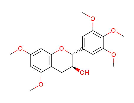 Molecular Structure of 273931-30-9 ((2R,3S)-5,7-dimethoxy-2-(3,4,5-trimethoxyphenyl)chroman-3-ol)
