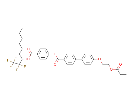 Molecular Structure of 128055-13-0 (4'-(2-Acryloyloxy-ethoxy)-biphenyl-4-carboxylic acid 4-((S)-1-pentafluoroethyl-heptyloxycarbonyl)-phenyl ester)