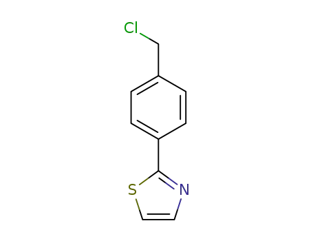 Molecular Structure of 906352-61-2 (2-[4-(chloromethyl)phenyl]-1,3-thiazole)