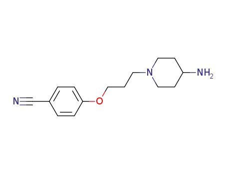 Molecular Structure of 596809-80-2 (Benzonitrile, 4-[3-(4-amino-1-piperidinyl)propoxy]-)