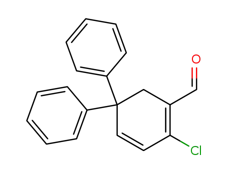 Molecular Structure of 496880-89-8 (1,3-Cyclohexadiene-1-carboxaldehyde, 2-chloro-5,5-diphenyl-)