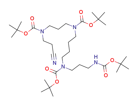 2-(2-cyanoethyl)-6,11-bis<(1,1-dimethylethoxy)carbonyl>-2,6,11,15-tetraazahexadecanedioic acid bis(1,1-dimethylethyl) ester