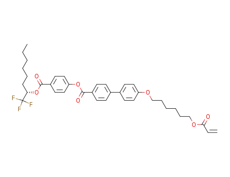 Molecular Structure of 128055-04-9 (4'-(6-Acryloyloxy-hexyloxy)-biphenyl-4-carboxylic acid 4-((S)-1-trifluoromethyl-heptyloxycarbonyl)-phenyl ester)