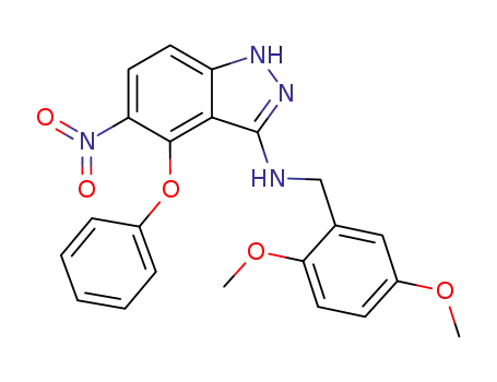 N-(2,5-dimethoxybenzyl)-5-nitro-4-phenoxy-1H-indazol-3-amine