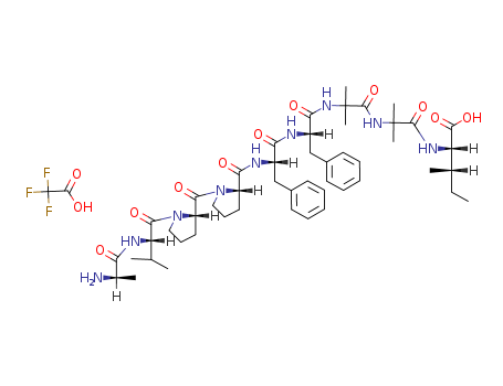 L-Isoleucine, N-[N-[N-[N-[N-[1-[1-(N-D-alanyl-L-valyl)-L-prolyl]-L-prolyl]-L-phenylalanyl]-L -phenylalanyl]-2-methylalanyl]-2-methylalanyl]-, mono(trifluoroacetate)