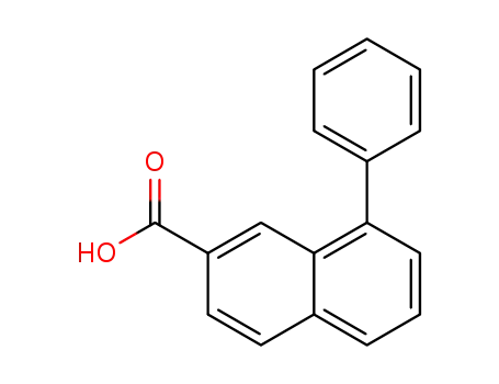 Molecular Structure of 144119-86-8 (8-Phenylnaphthalene-2-carboxylic acid)