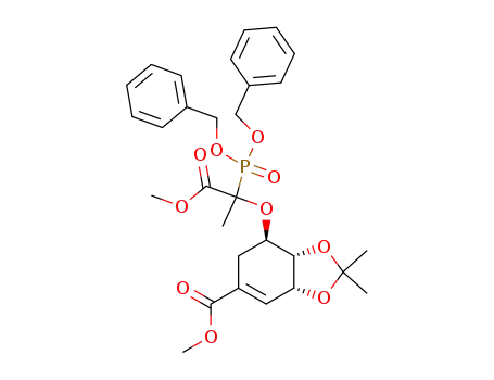(3aR,7R,7aS)-7-[1-(Bis-benzyloxy-phosphoryl)-1-methoxycarbonyl-ethoxy]-2,2-dimethyl-3a,6,7,7a-tetrahydro-benzo[1,3]dioxole-5-carboxylic acid methyl ester