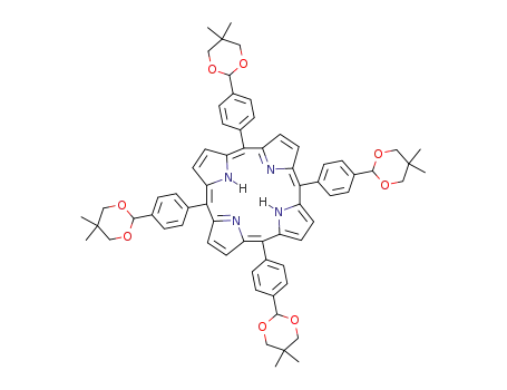 meso-tetrakis<4-(1,3-dioxa-5,5-dimethylcyclohex-2-yl)phenyl>porphyrin