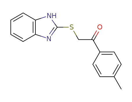 Molecular Structure of 27097-09-2 (Ethanone, 2-(1H-benzimidazol-2-ylthio)-1-(4-methylphenyl)-)
