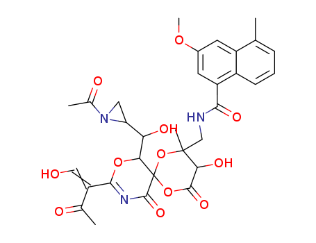 1-Naphthalenecarboxylicacid, 3-methoxy-5-methyl-,(1S)-2-[[(1E)-1-[(3R,4R,5S)-3-(acetyloxy)-4-hydroxy-1-azabicyclo[3.1.0]hex-2-ylidene]-2-[[(1Z)-1-(hydroxymethylene)-2-oxopropyl]amino]-2-oxoethyl]amino