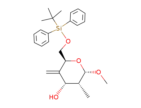 (2S,4S,5R,6S)-2-(tert-Butyl-diphenyl-silanyloxymethyl)-6-methoxy-5-methyl-3-methylene-tetrahydro-pyran-4-ol