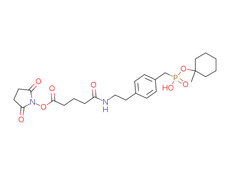 Phosphonic acid,
[[4-[2-[[5-[(2,5-dioxo-1-pyrrolidinyl)oxy]-1,5-dioxopentyl]amino]ethyl]phen
yl]methyl]-, mono(1-methylcyclohexyl) ester