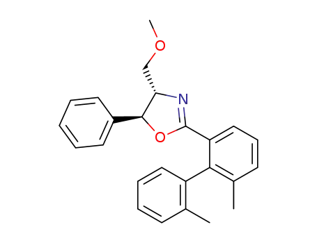 Molecular Structure of 94235-69-5 ((4S,5S)-2-(6,2'-Dimethyl-biphenyl-2-yl)-4-methoxymethyl-5-phenyl-4,5-dihydro-oxazole)