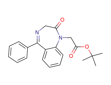 Molecular Structure of 149620-85-9 (tert-butyl 2-(2-oxo-5-phenyl-2,3-dihydro-1H-benzo[e] [1,4] diazepin-1-yl)acetate)