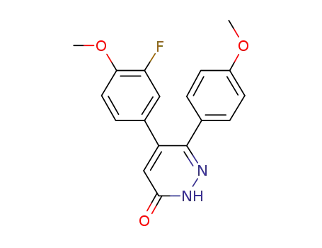 Molecular Structure of 225668-09-7 (5-(3-fluoro-4-methoxyphenyl)-6-(4-methoxyphenyl)-2H-pyridazin-3-one)