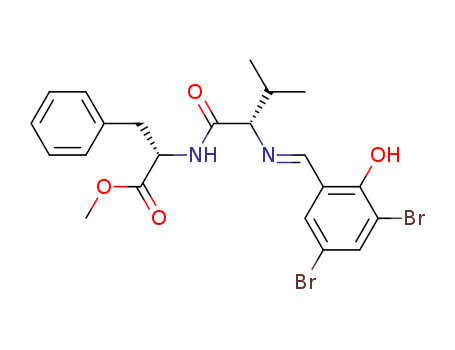 L-Phenylalanine, N-[N-[(3,5-dibromo-2-hydroxyphenyl)methylene]-L-valyl]-, methyl ester, (E)-