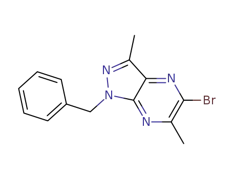 1H-Pyrazolo[3,4-b]pyrazine, 5-bromo-3,6-dimethyl-1-(phenylmethyl)-
