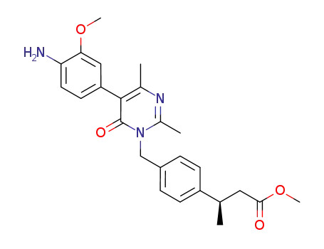 methyl (3R)-3-(4-{[5-(4-amino-3-methoxyphenyl)-2,4-dimethyl-6-oxo-1(6H)-pyrimidinyl]methyl}phenyl)butanoate