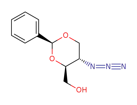 Molecular Structure of 631090-19-2 (1,3-Dioxane-4-methanol, 5-azido-2-phenyl-, (2S,4S,5S)-)