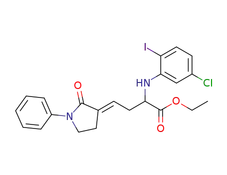 (4E)-2[(5-chloro-2-iodophenyl)amino]-4-(2-oxo-1-phenylpyrrolidin-3-ylidene)butanoic acid ethyl ester