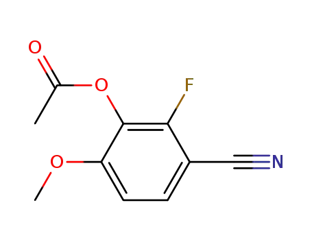 3-cyano-2-fluoro-6-methoxyphenyl acetate