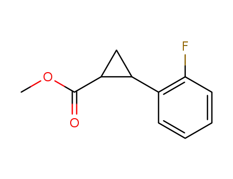 Molecular Structure of 455267-55-7 (methyl 2-(2-fluorophenyl)cyclopropanecarboxylate)