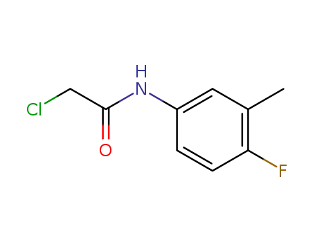 Molecular Structure of 630116-36-8 (Acetamide, 2-chloro-N-(4-fluoro-3-methylphenyl)-)