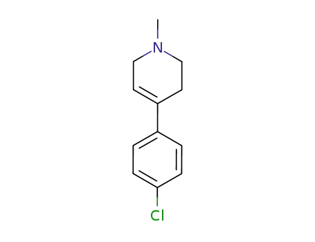 Molecular Structure of 5048-08-8 (1-methyl-4-(4-chlorophenyl)-1,2,3,6-tetrahydropyridine)