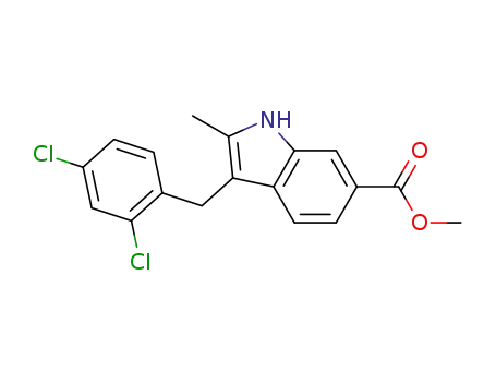 3-(2,4-dichlorobenzyl)-6-(methoxycarbonyl)-2-methylindole