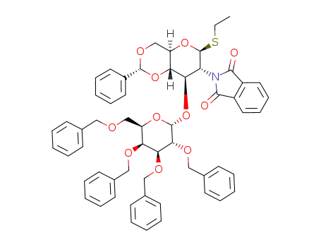 ethyl O-(2,3,4,6-tetra-O-benzyl-α-D-galactopyranosyl)-(1→3)-4,6-O-benzylidene-2-deoxy-2-N-phthalimido-1-thio-β-D-glucopyranoside