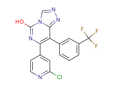 5-hydroxy-7-(2-chloro-pyridin-4-yl)-8-(3-(trifluoromethyl)phenyl)-1,2,4-triazolo[4,3-c]pyrimidine