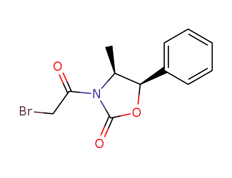 Molecular Structure of 142722-84-7 ((4S,5R)-3-(bromoacetyl)-4-methyl-5-phenyloxazolidin-2-one)