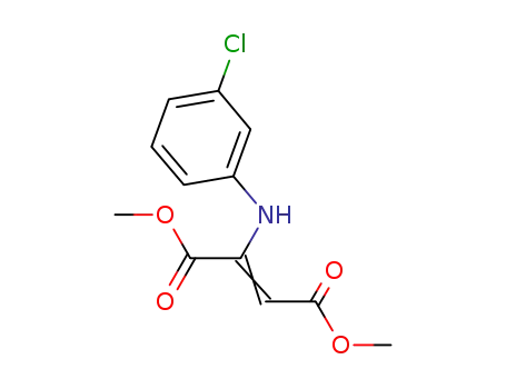 Molecular Structure of 19271-07-9 (2-Butenedioic acid, 2-[(3-chlorophenyl)amino]-, dimethyl ester)