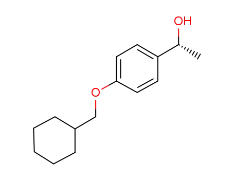 Molecular Structure of 224445-44-7 ((R)-1-(4-(Cyclohexylmethoxy)phenyl)-1-ethanol)