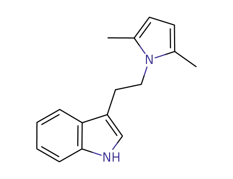 Molecular Structure of 95399-28-3 (3-[2-(2,5-DIMETHYL-1H-PYRROL-1-YL)ETHYL]-1H-INDOLE)