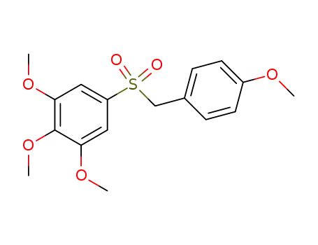 Molecular Structure of 312300-12-2 (Benzene, 1,2,3-trimethoxy-5-[[(4-methoxyphenyl)methyl]sulfonyl]-)