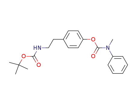 Molecular Structure of 548768-17-8 (Carbamic acid, methylphenyl-,
4-[2-[[(1,1-dimethylethoxy)carbonyl]amino]ethyl]phenyl ester)