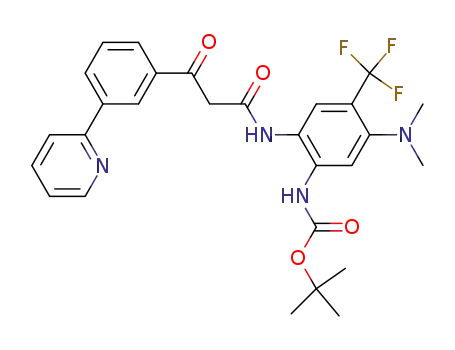 {5-dimethylamino-2-[3-oxo-3-(3-pyridin-2-yl-phenyl)-propionylamino]-4-trifluoromethyl-phenyl}-carbamic acid tert-butyl ester