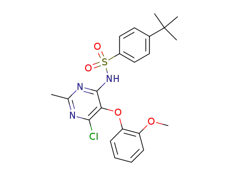 4-tert-butyl-N-[6-chloro-5-(o-methoxyphenoxy)-2-methyl-4-pyrimidinyl]-benzene sulfonamide