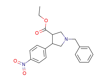 Molecular Structure of 306305-35-1 (1-BENZYL-4-(4-NITRO-PHENYL)-PYRROLIDINE-3-CARBOXYLIC ACID ETHYL ESTER)