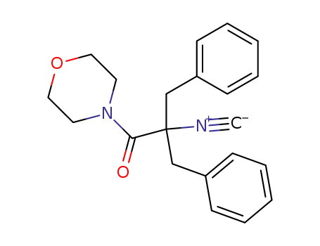 Molecular Structure of 63348-64-1 (Morpholine, 4-[2-isocyano-1-oxo-3-phenyl-2-(phenylmethyl)propyl]-)