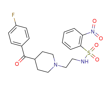 Molecular Structure of 120357-00-8 (Benzenesulfonamide,
N-[2-[4-(4-fluorobenzoyl)-1-piperidinyl]ethyl]-2-nitro-)