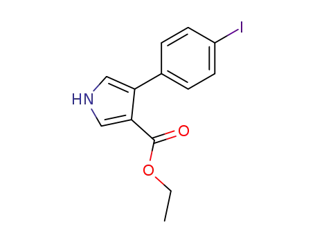 Molecular Structure of 238760-82-2 (1H-Pyrrole-3-carboxylic acid, 4-(4-iodophenyl)-, ethyl ester)